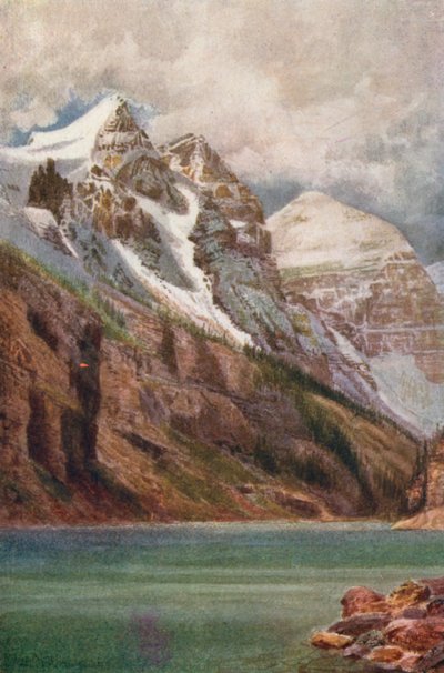 End of Lake Louise, and Mount Aberdeen by Thomas Mower Martin