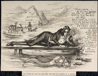 Oscar Wilde as Narcissus by Thomas Nast