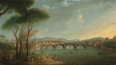 A View of the Arno, Florence, from the Cascine Gardens by Thomas Patch