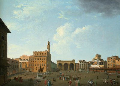View of the Piazza della Signoria, Florence by Thomas Patch