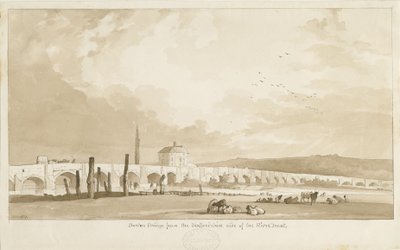 Burton-upon-Trent Bridge and Town by Thomas Peploe Wood