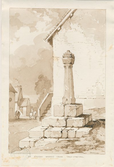 Talke - Ancient Market Cross by Thomas Peploe Wood