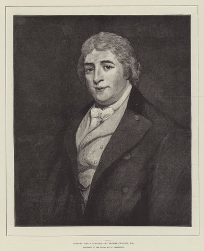 Charles Dibdin, Portrait in the Royal Naval Exhibition by Thomas Phillips