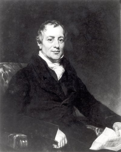 Portrait of David Ricardo (1772-1823) engraved by Thomas Hodgetts by Thomas Phillips