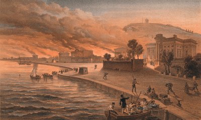 Burning of the Government Buildings at Kertch, 9th June 1855, 1856 by Thomas Picken