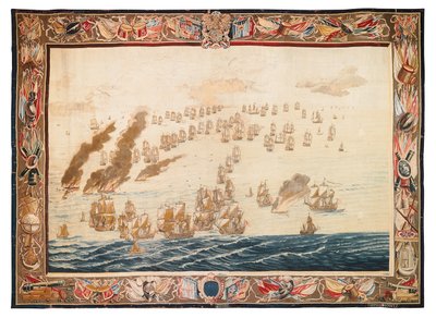 Historical Tapestry of the Battle at Solebay, Mortlake, Designs Attributed to William van de Velde, c.1688 by Thomas Poyntz