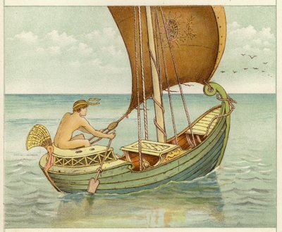 Perseus sailing by Thomas Ralph Spence