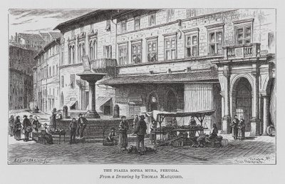 The Piazza Sopra Mura, Perugia by Thomas Robert Macquoid