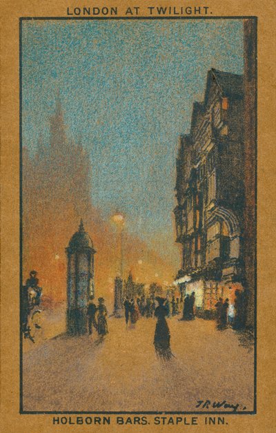 London at Twilight: Holborn Bars, Staple Inn by Thomas Robert Way