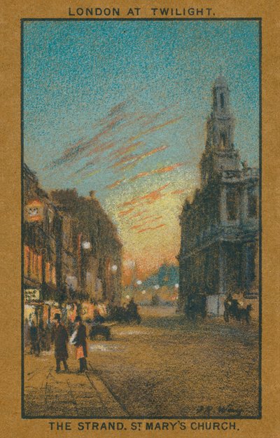 London at Twilight: The Strand, St Mary