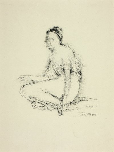 Model Seated on Floor by Thomas Robert Way