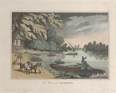 A View near Richmond, from Sketches from Nature, 1822 by ThomasThomas Rowlandson, Joseph Constantine Stadler Thomas Rowlandson, Joseph Constantine Stadler