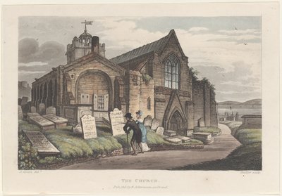 The Church, from Poetical Sketches of Scarborough by Thomas Rowlandson, Joseph Constantine Stadler, J. Bluck