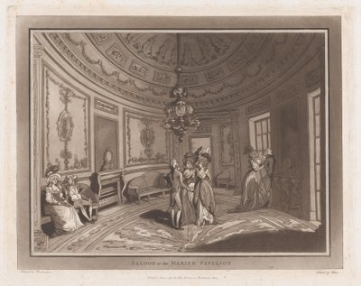 Saloon at the Marine Pavillion, An Excursion to Brighthelmstone, June 1, 1790 by Thomas Rowlandson, Samuel Alken