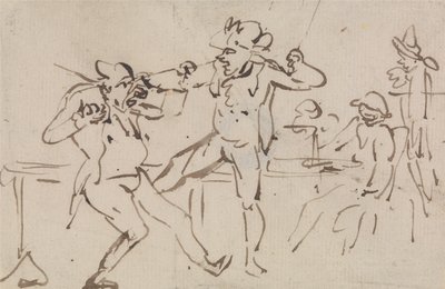 A Black Leg Detected Secreting Cards by Thomas Rowlandson