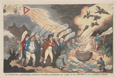 A Charm for a Democracy, Reviewed, Analysed and Destroyed January 11th, 1799 to the Confusion of its Affiliated Friends by Thomas Rowlandson