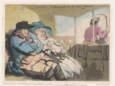 A Comfortable Nap in a Post Chaise, December 29, 1788 by Thomas Rowlandson