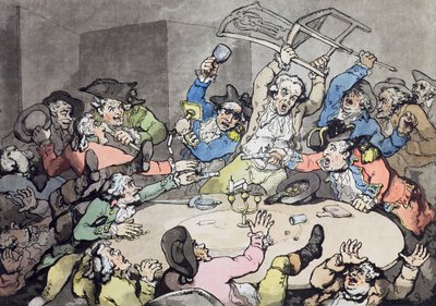 A Kick Up at a Hazard Table, Published by J. Harris, 1787 by Thomas Rowlandson