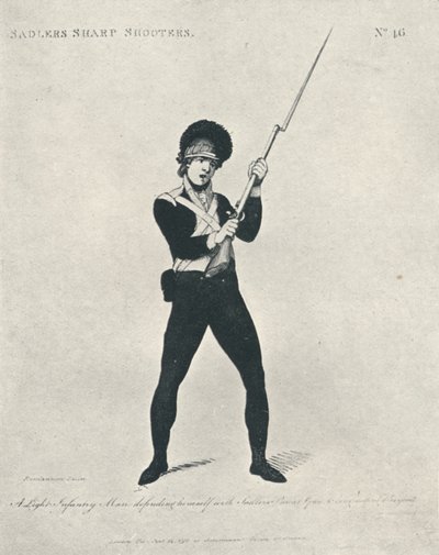 A Light Infantry Man defending himself, 1798 1909 by Thomas Rowlandson