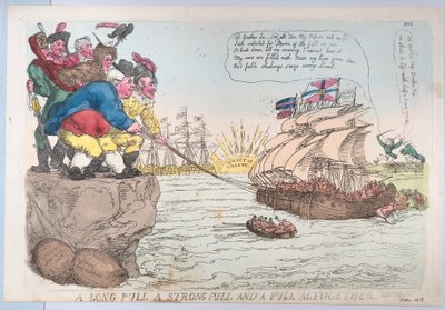 A Long Pull A Strong Pull and a Pull Altogether, November 25, 1813 by Thomas Rowlandson
