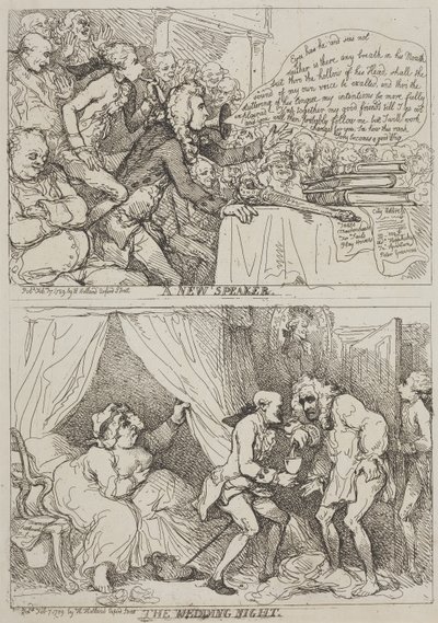 A New Speaker - The Wedding Night by Thomas Rowlandson