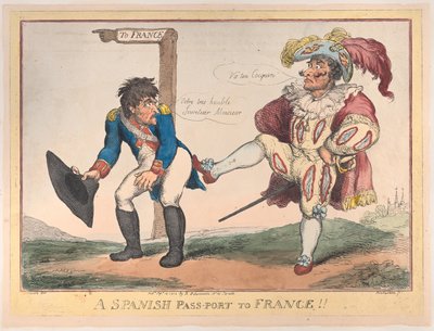 A Spanish Pass-Port to France!!, September 12, 1808 by Thomas Rowlandson
