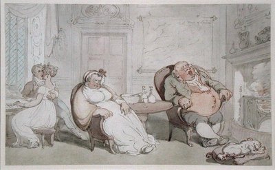 A Stolen Kiss by Thomas Rowlandson