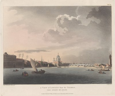 A View of London from the Thames, November 1, 1809 by Thomas Rowlandson