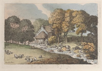 A Watercourse by Thomas Rowlandson