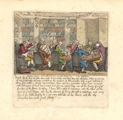 A Group of Writers Dining at the House of a Rich Citizen by Thomas Rowlandson