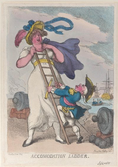 Accomodation Ladder, September 1, 1811 by Thomas Rowlandson