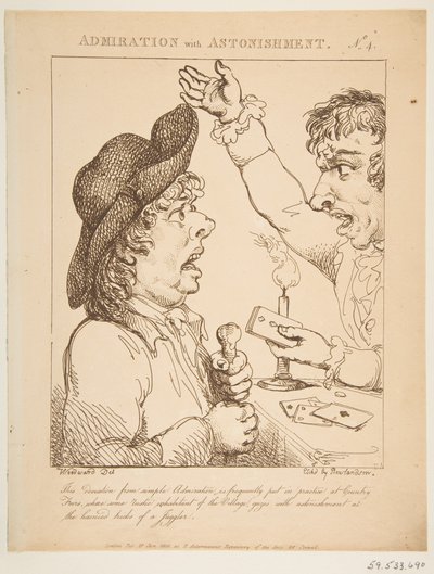 Admiration with Astonishment, Le Brun Travested, or Caricatures of the Passions by Thomas Rowlandson