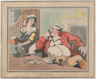 After Dinner, October 22, 1789 by Thomas Rowlandson
