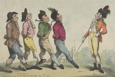 An Early Lesson of Marching by Thomas Rowlandson