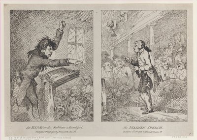 An Essay on the Sublime & Beautiful, The Maiden Speech by Thomas Rowlandson