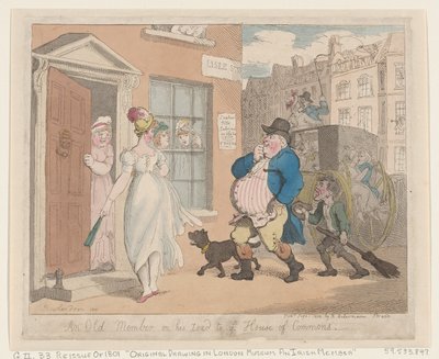 An Old Member on his Road to the House of Commons by Thomas Rowlandson