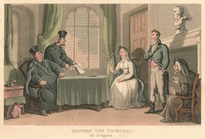 Before the Tribunal at Avignon by Thomas Rowlandson
