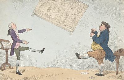 Billy Lackbeard and Charley Blackbeard Playing at Football by Thomas Rowlandson