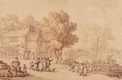 Boarding a Ferry Boat by Thomas Rowlandson