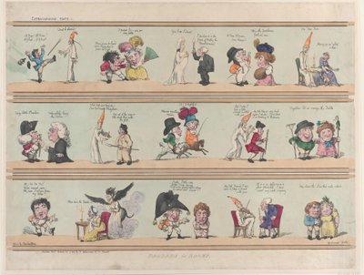 Borders for Rooms, Extravaganzas Plate 1 by Thomas Rowlandson