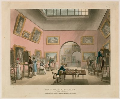 British Institution, Pall Mall by Thomas Rowlandson