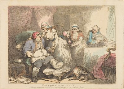 Comfort in the Gout by Thomas Rowlandson