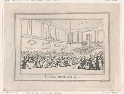 Comforts of Bath, Plate 10, January 6, 1798 by Thomas Rowlandson