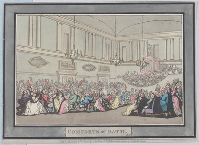 Comforts of Bath, Plate 10 by Thomas Rowlandson