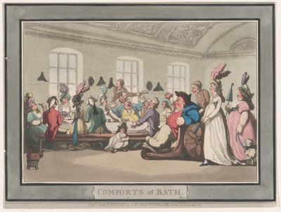 Comforts of Bath, Plate 11 by Thomas Rowlandson
