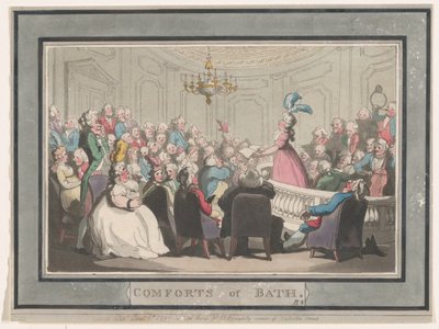 Comforts of Bath, Plate 2, January 6, 1798 by Thomas Rowlandson