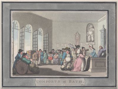 Comforts of Bath, Plate 3 by Thomas Rowlandson