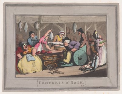 Comforts of Bath, Plate 4 by Thomas Rowlandson