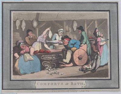 Comforts of Bath, Plate 4 by Thomas Rowlandson
