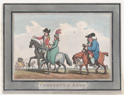 Comforts of Bath, Plate 5 by Thomas Rowlandson